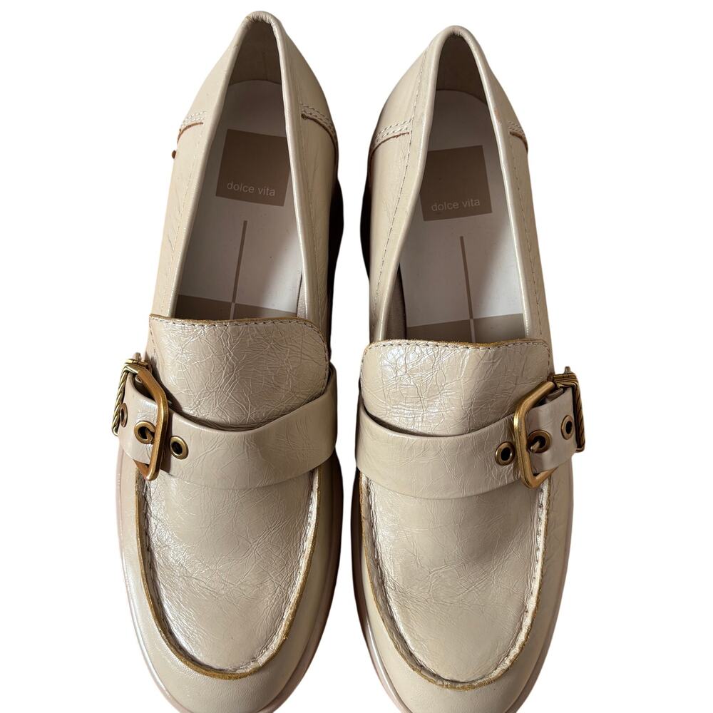 Dolce Vita Beige Platform Loafer Shoes Size 7.5 - Picture 3 of 9